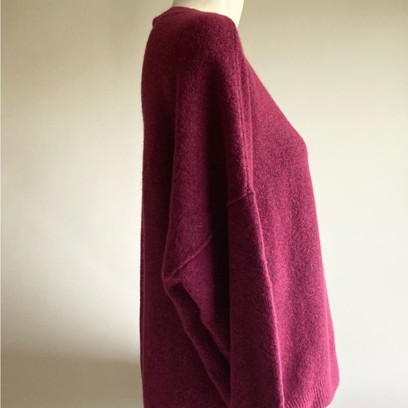 New Vince Camuto Burgundy Polyester Acrylic Crew Neck Pullover size XXL - Picture 3 of 12